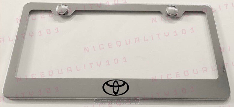 Toyota Camry Stainless Steel Chrome Finished License Plate Frame Rust Free