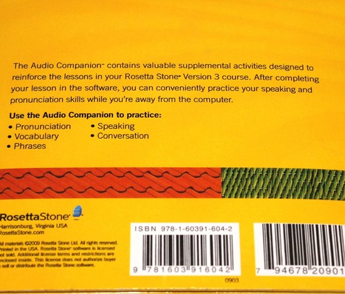Rosetta Stone Spanish Español Level 1-5 Audio Companion CDs Software USED - Picture 4 of 5