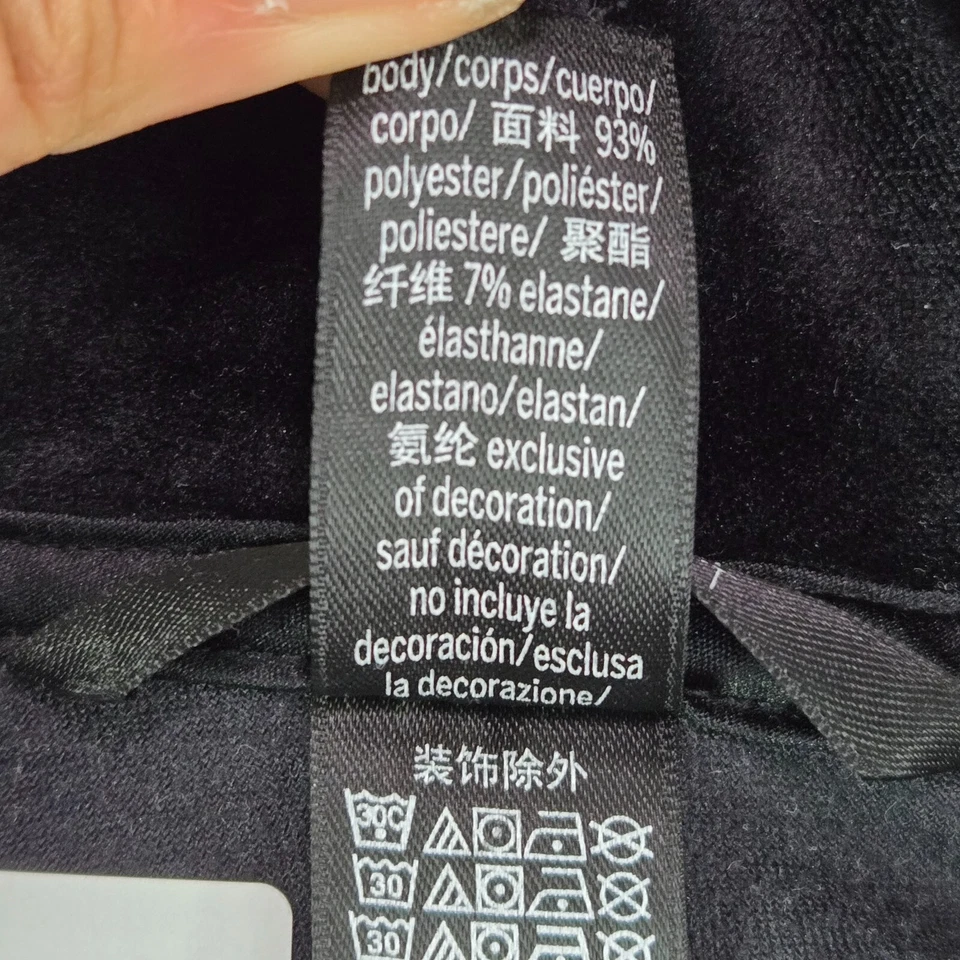 Victoria's Secret Mujer Sudadera con Capucha S Negra Sobre Punta Terciopelo Recortado Manga Larga Foto 3 de 4