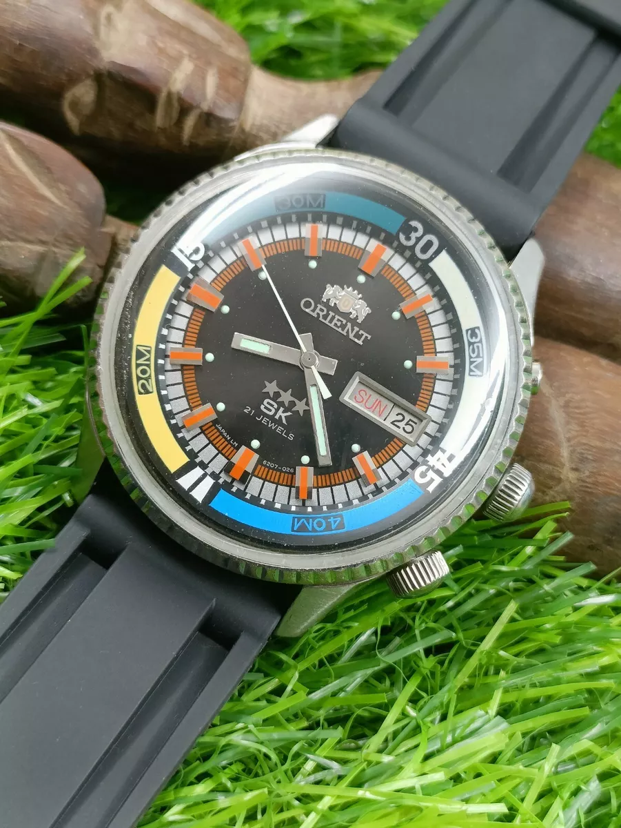 AUTHENTIC ORIENT SK 21 JEWELS THREE STAR DIVER S MEN S MINT DAY