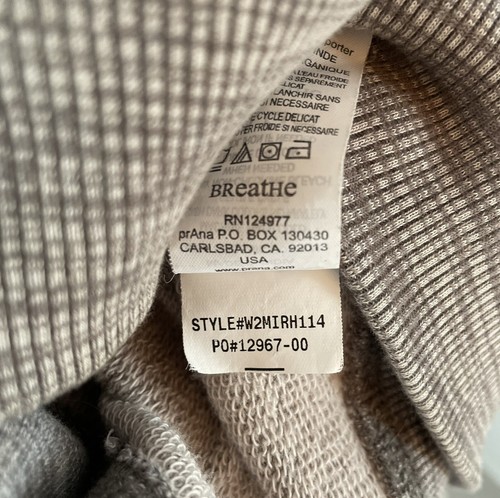 prAna Womens XL Full Zip Miranda Gray Hoodie Jacket Organic Cotton Hike Climb - 第 9/9 張圖片