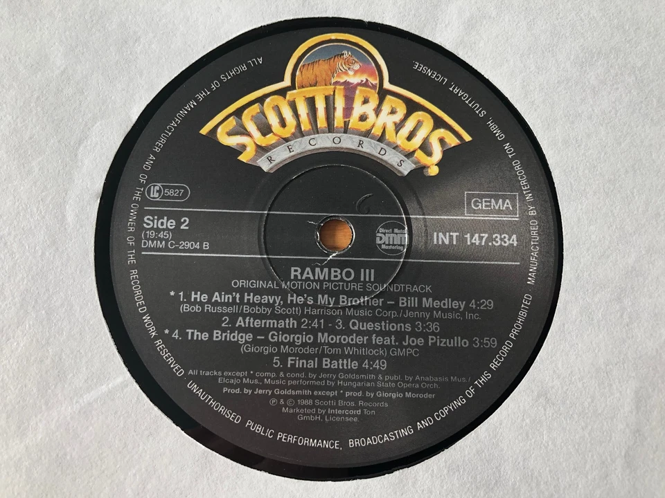 RAMBO III Soundtrack (Jerry Goldsmith) LP 1983 | vg(+)/vg+ | Scotti Bros Germany - Bild 3 von 4
