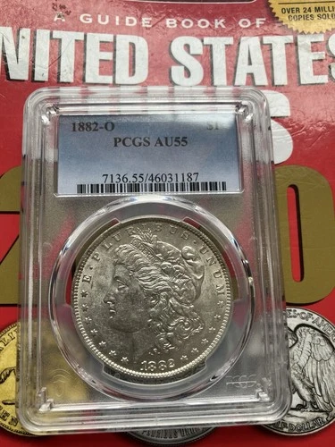 1882 O Morgan Silver Dollar PCGS AU 55 Nice Affordable Graded Coin