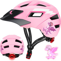 Kinder Fahrradhelm Verstellbar Mit Led-Licht FüR 3-8 Jahre Jungen MäDchen