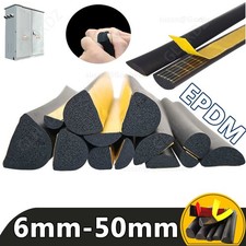 Black EPDM Rubber Foam Sealing Strip Half Round Bar For Cabinet Door Seal 6~50mm