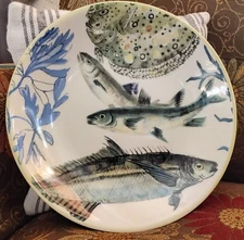 2012 Williams and Sonoma Poisson  Fish Series by Marc Lacaze pasta bowl