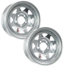 eCustomrim 2-Pack Trailer Rim Wheel 15X5 Galvanized Spoke 5 Lug On 4.5 Inch