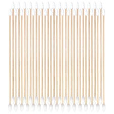 Gun Cleaning Swabs 6in Double End 200ct Bamboo Stick Pistol Rifle Handgun Care