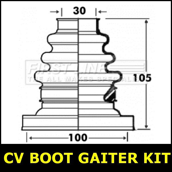 CV Boot Gaiter Kit Rear Axle Inner Fits BMW E88 OPT2/2 3.0 125i FC88