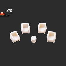 1Set 1:50 1:75 1:100 Mini Table &Chairs Set Architecture Building Materials Indo