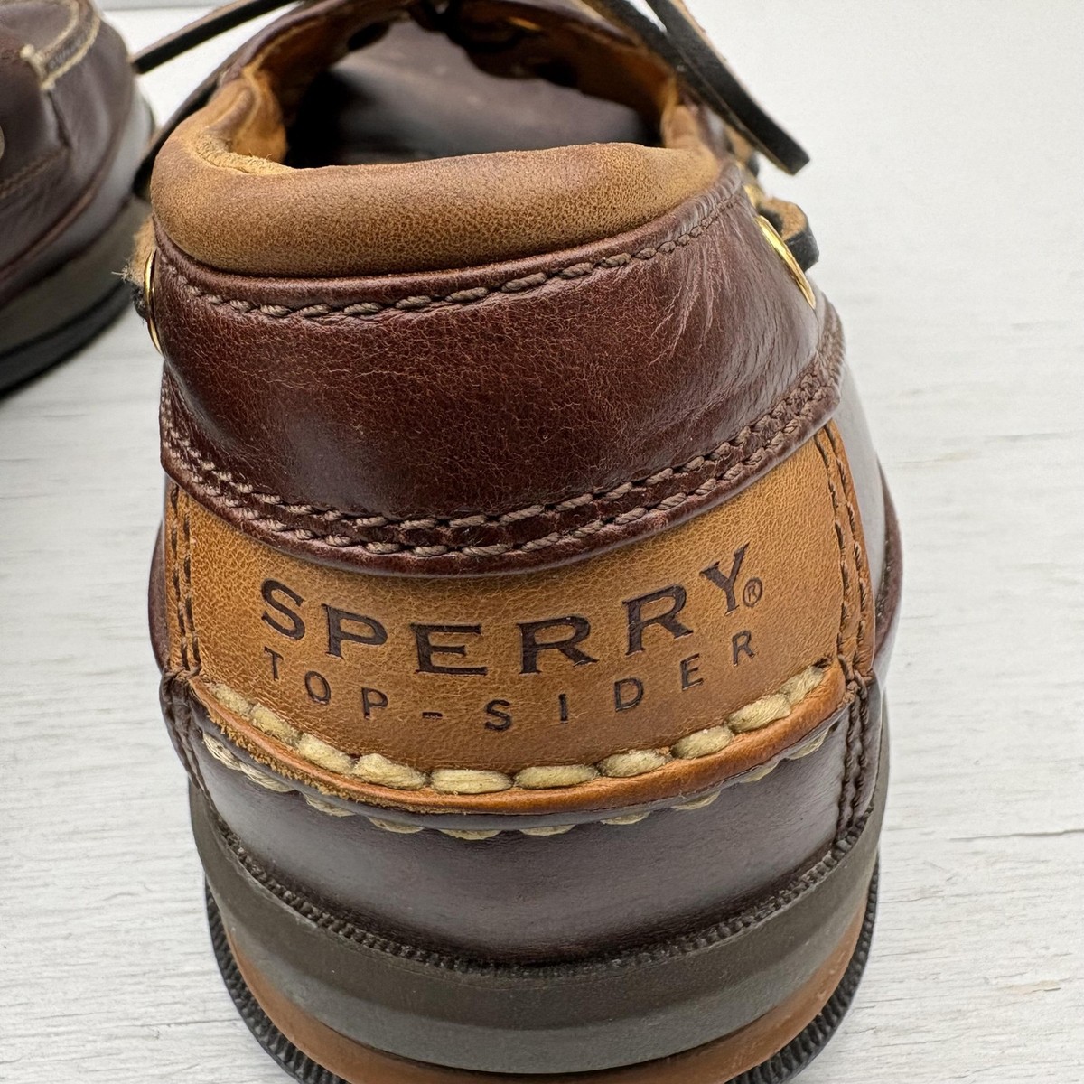 Sperry Top Sider Gold Cup Boat Shoes Mens Size 9.5 M Brown 