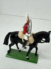 WBritain 1988 lead metal mounted British soldier sword horse  base figurine