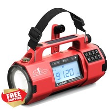 Emergency Weather Radio Solar Hand Crank NOAA AM/FM SW SOS Alert 5000mAh
