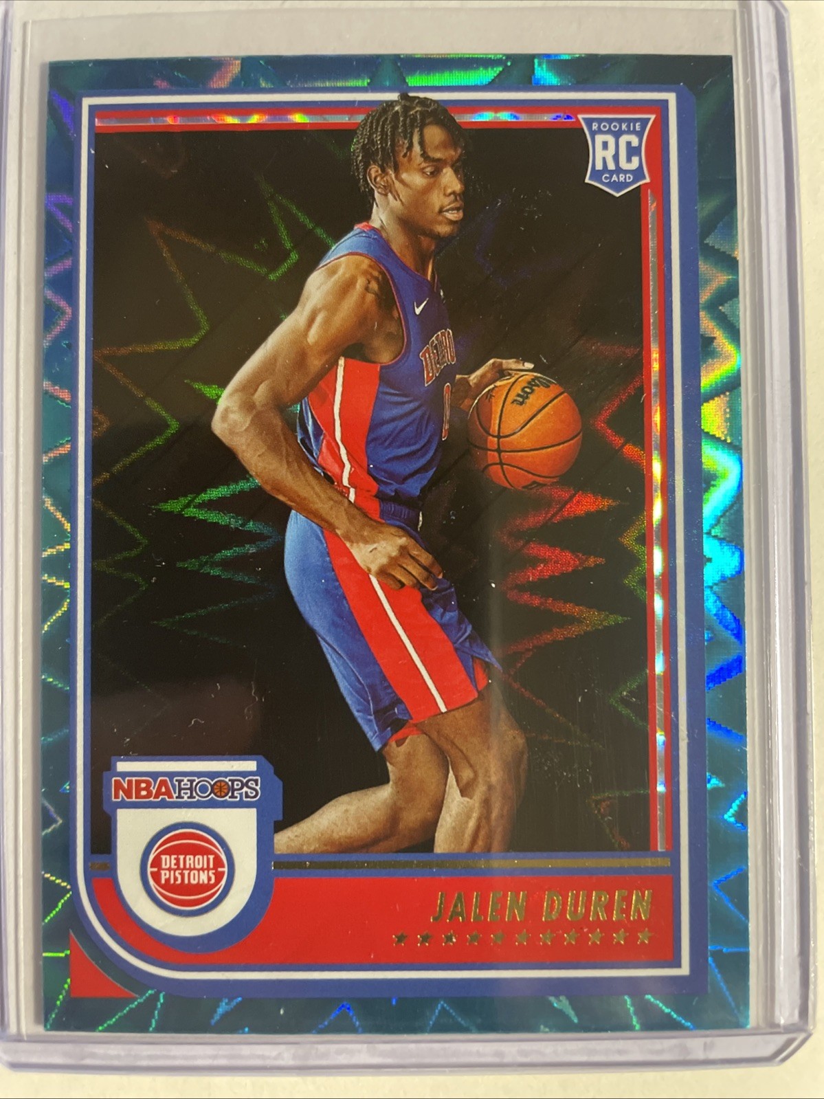 2022-23 Panini NBA Hoops - Rookies Jalen Duren #243 Teal Explosion (RC)