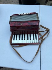 Weltmeister Mini Piano Accordion Red 1960s Vintage 22 12