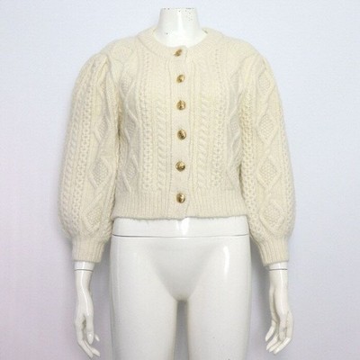 Celine Alpaca Blend Gold Button Women's Cardigan Jacket 2A13U867P 154759625