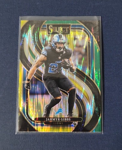 2024 Select Premier White Shock Prizm Numbered /199 Jared Goff Detroit Lions - Picture 3 of 6