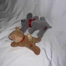 Tonka 1985 Pound Puppies 8" Plush Stuffed Toy And Pound Pu-r-ries 8" Stuffed Toy