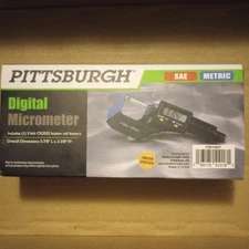 Pittsburgh Digital SAE/METRIC Micrometer w/Case (+/- 0.0001 in.) #63647 NEW