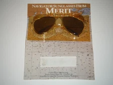 Vintage 1985 Philip Morris MERIT Cigarettes Advertising Navigator Sunglasses