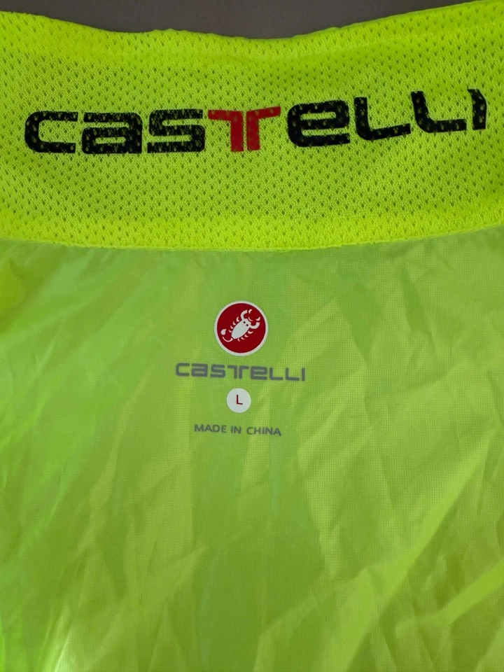Castelli Велоспорт супер легкий ветровка неоновый желтый мужской большой - Изображение 4 из 4