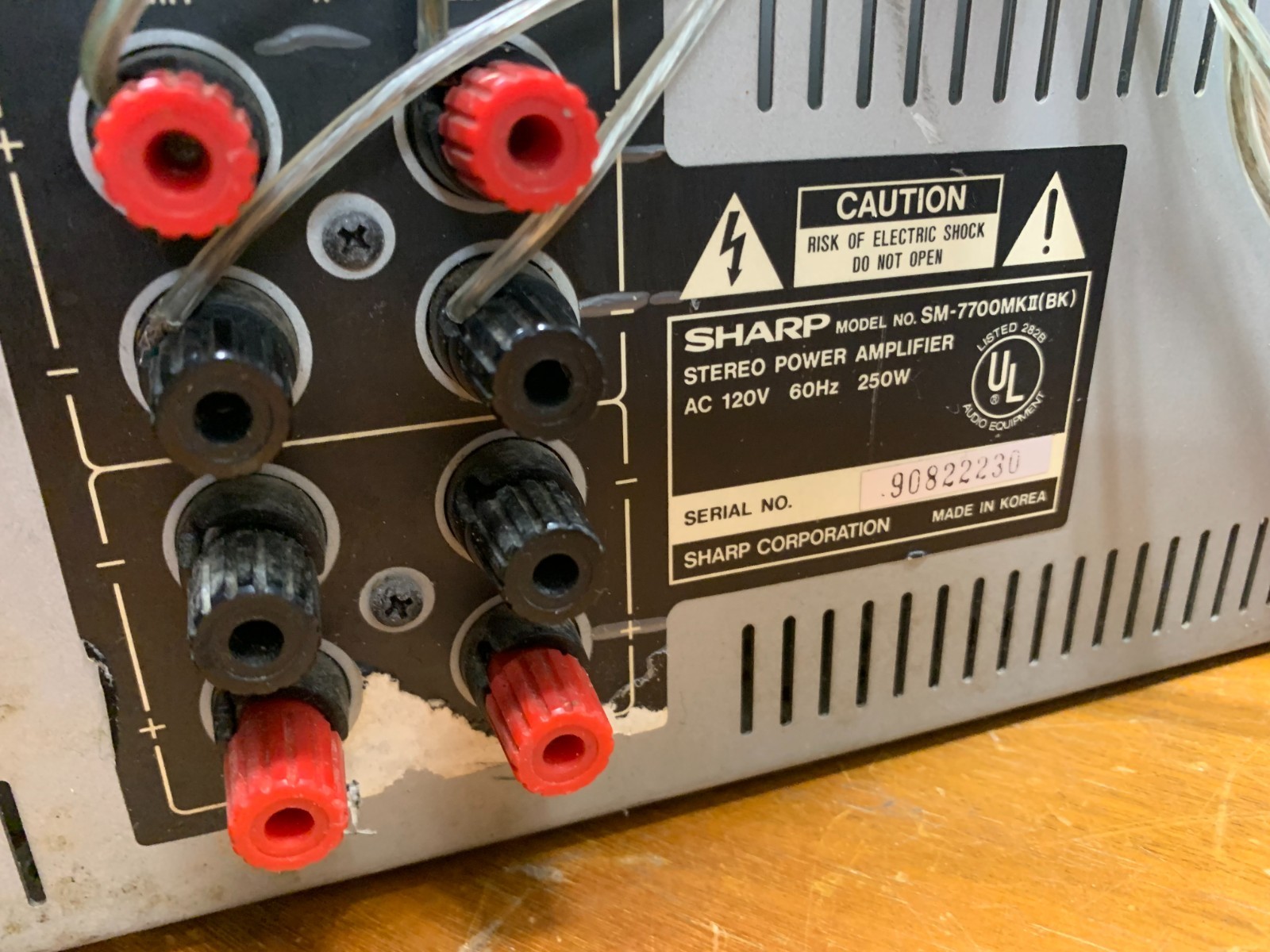 Sharp System SM-7700CD Vintage Hi-Fi Stereo Power Amplifier High Power ...