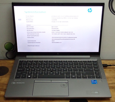 HP ZBook Firefly 14 G8 Intel i5-1135G7 16GB RAM 256GB SSD Iris Xe HP Charger