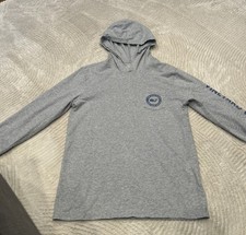 Vineyard Vines Boys Long-Sleeve Hoodie Tee Heather Gray Size M