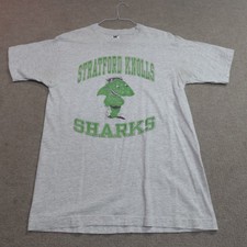 Vintage Stratford Knolls Shirt Medium Gray Vintage USA Made Double Sided