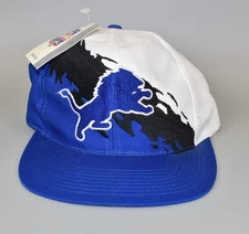 Detroit Lions Vintage Logo 7 Splash Twill Snapback Cap Hat - NWT
