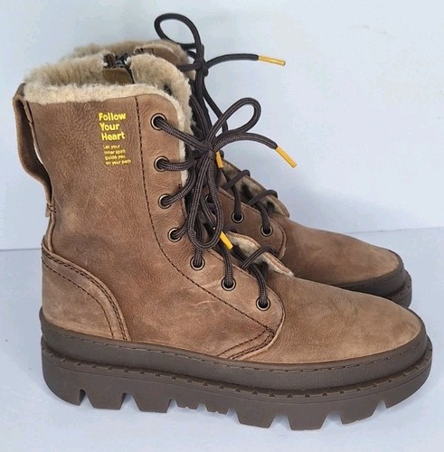 Satorisan Unalome Laces Premium Wool Lining Brown Seude Boots Women's 40 US 8.5