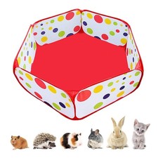 Portable Small Animals Playpen, Outdoor/Indoor Pop Open Pet Exercise Fence, G...