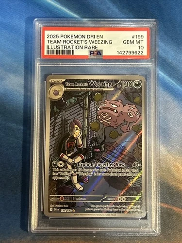 Team Rocket's Weezing 199/182 Sv10: Destined Rivals Holo PSA 10