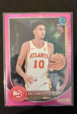 2025-26 Bowman - Chrome Zaccharie Risacher #BCV-84 Aqua Mojo Refractor /125