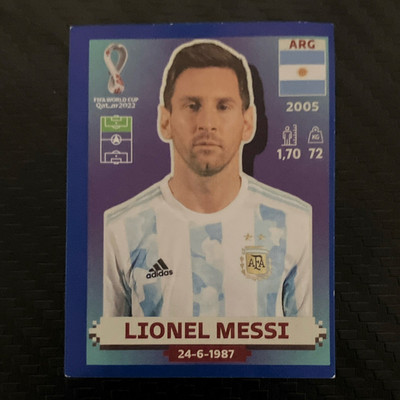 Panini FIFA World Cup Qatar 2022 Sticker Lionel Messi Argentina ARG 20 Portrait
