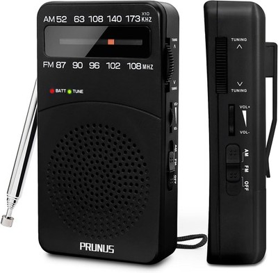 PRUNUS J-166 AM FM UKW Radio Batteriebetrieben, Transistorradio Weltempfänger