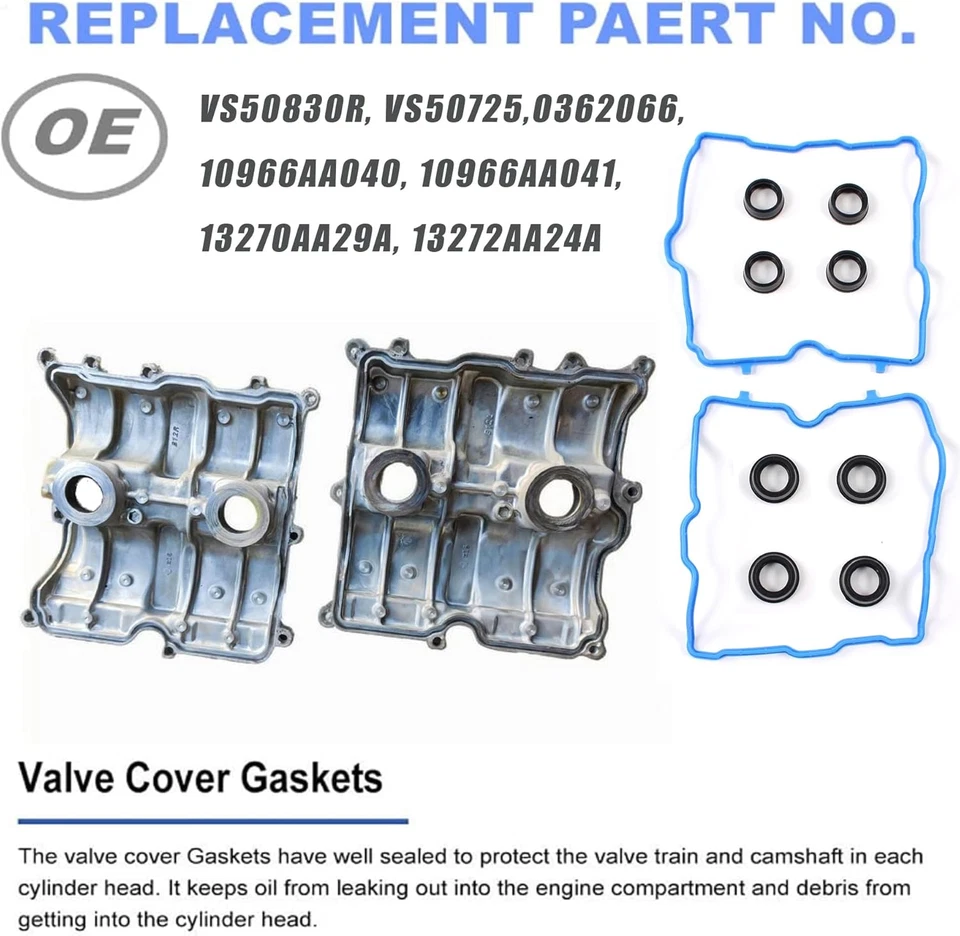 Kit de junta de cubierta de válvula 10966AA040 para Subaru XV Crosstrek FB25 2013-2019 2,0 L Foto 2 de 4
