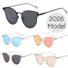 Cat eye Sunglass Oversized Avator sSunglasses Flat Top Big Large Luxury Mirrored