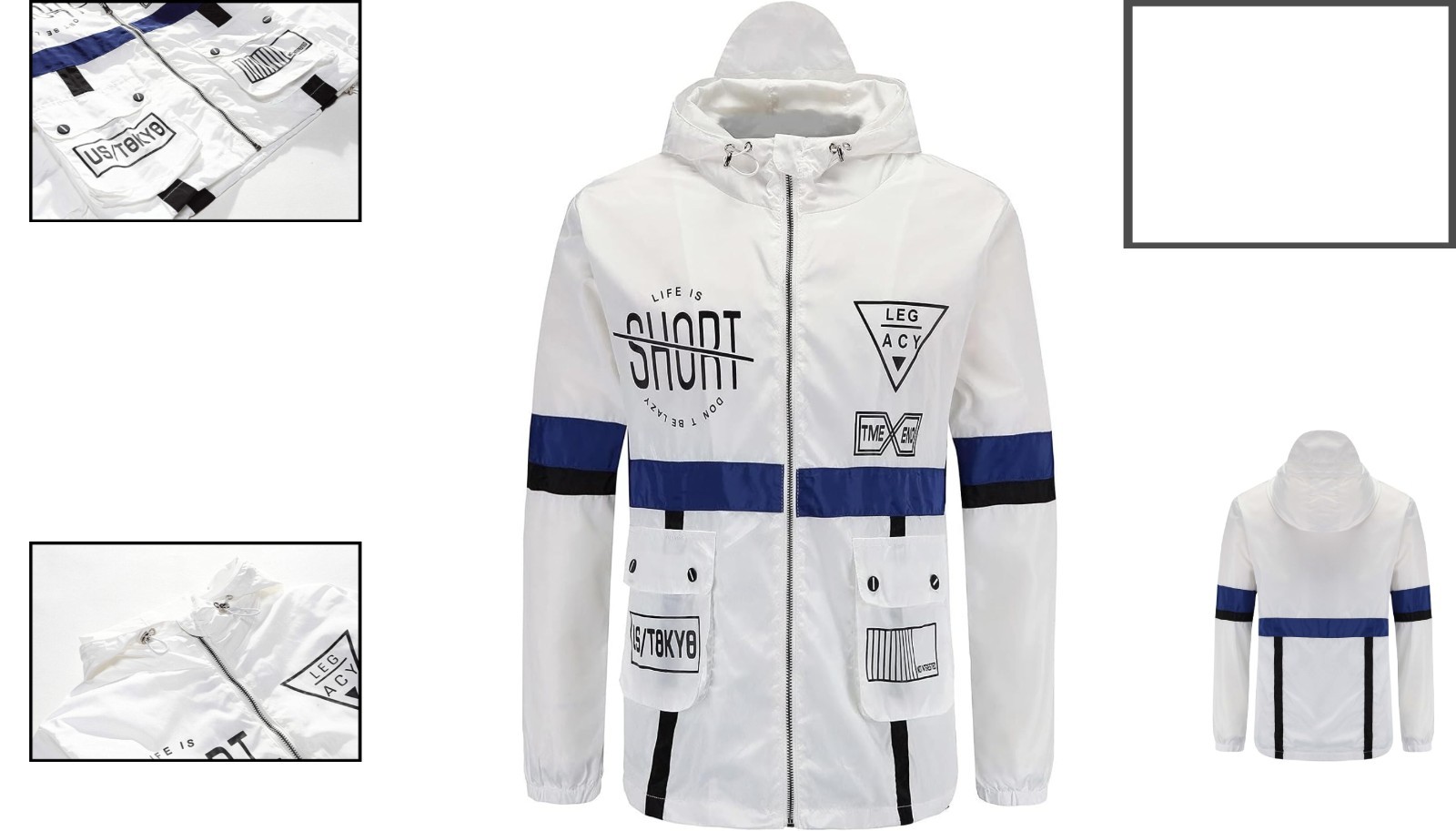 Stylish Men's Lightweight Windbreaker - Ideal for Hiking, Running, and Travel - second product detail image