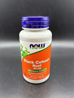 NOW Supplements - Black Cohosh Root 80 mg 90 Veg Capsules, Exp 10/26