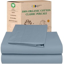 California Design Den Twin XL Bed Sheets Set - Soft 100 Organic Sheets with ...