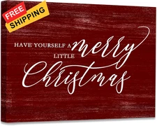 WODMIS Christmas Wall Decor Framed Canvas Art,Wall Art For 19L x 11W 