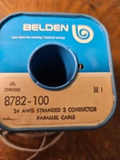 Belden 8782-100 24 AWG Stranded 2 Conductor Parallel Cable M1