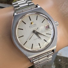 Reloj Automático Hombre Vintage ENICAR Ocean Pearl 165-54-38B Fecha Suizo Años 70