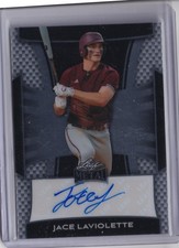 2024 Leaf Trinity #BA-JL1 Jace LaViolette Base Autographs Platinum #/49