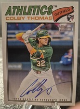 2026 Topps Heritage Colby Thomas RC Real One Auto On Card #ROA-CT A’s ATHLETICS