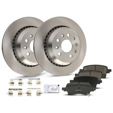 6Pcs Rear Disc Rotors & Brake Pads for Jeep JL Wrangler 2021-2023 JT Gladiator