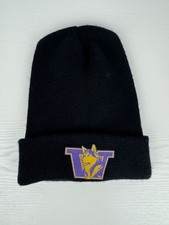 Vintage University of Washington Huskies Beanie Cap Hat Purple Gold Black UW VTG
