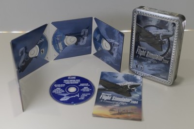MICROSOFT FLIGHT SIMULATOR 2004: CENTURY FLIGHT 4-DISC PC CD-ROM GAME, WIN 98/XP