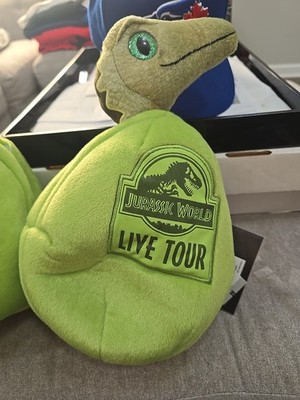 JURASSIC WORLD Live Tour Dinosaur Velociraptor Plush With Egg
